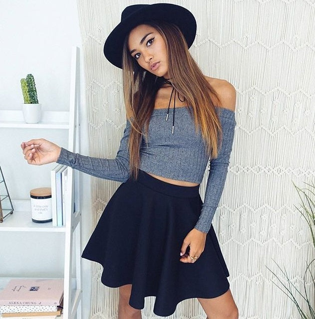 Off Shoulder Crop Top