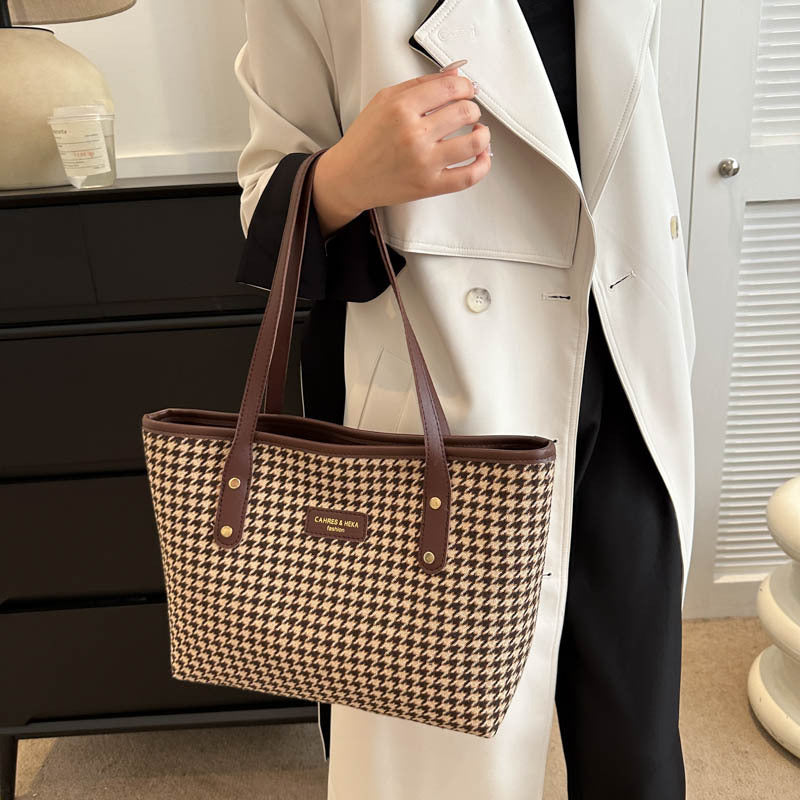 Houndstooth Shoulder Bag