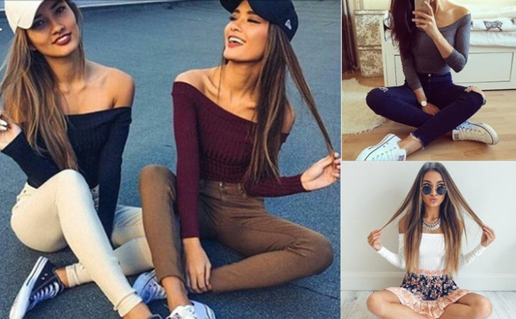 Off Shoulder Crop Top