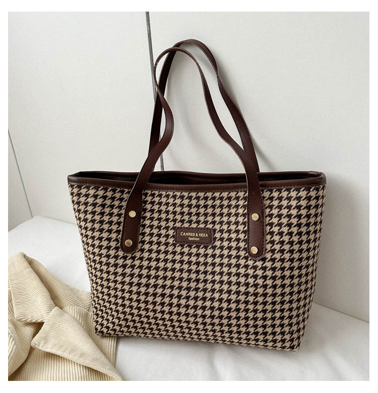 Houndstooth Shoulder Bag