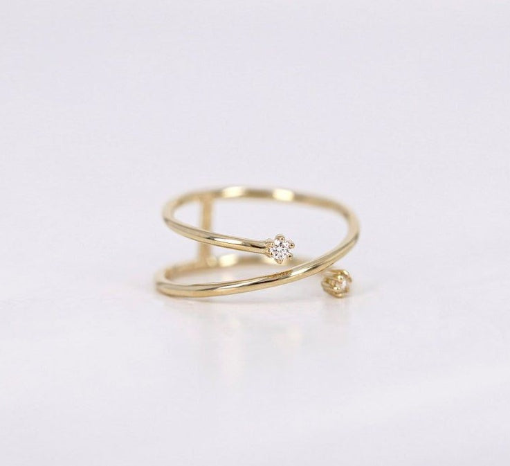 Zircon Flower Ring