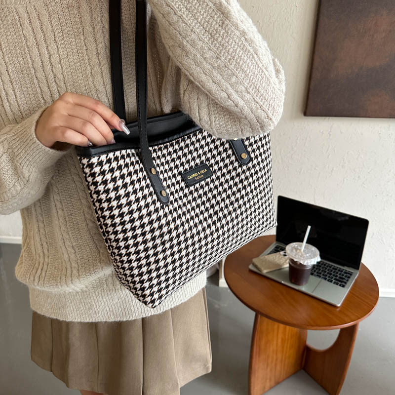 Houndstooth Shoulder Bag