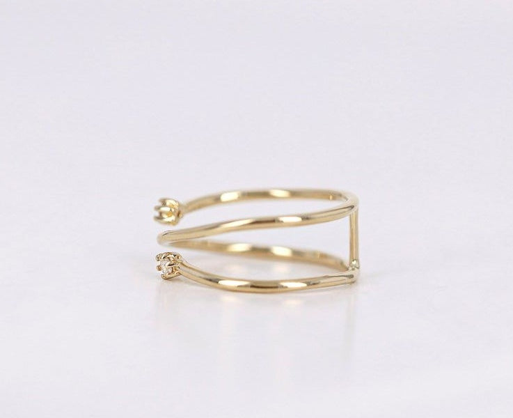 Zircon Flower Ring