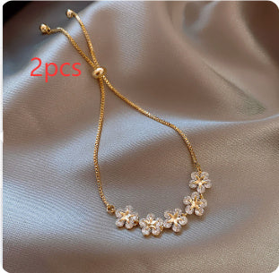 Zircon Flower Bracelet