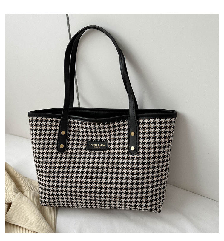 Houndstooth Shoulder Bag