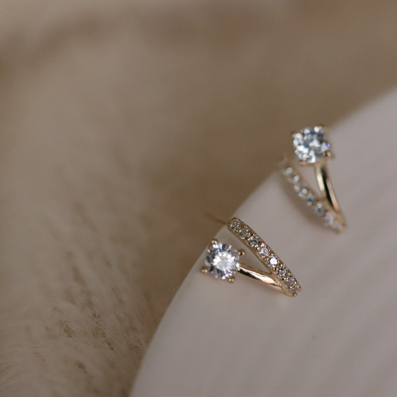 Silver Diamond Earring
