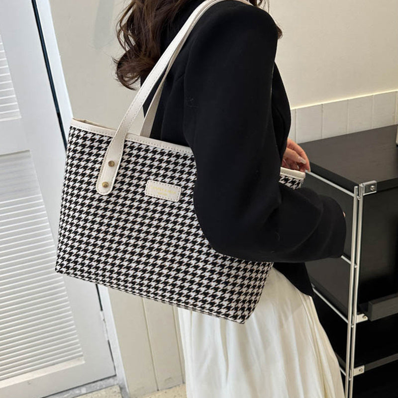 Houndstooth Shoulder Bag