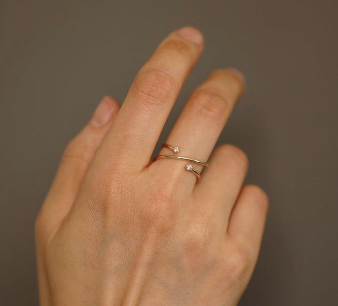 Zircon Flower Ring