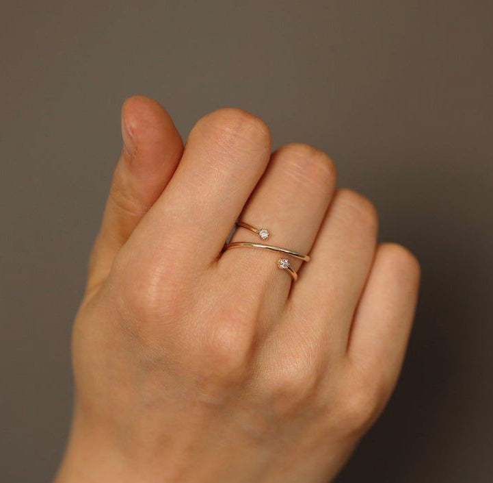 Zircon Flower Ring