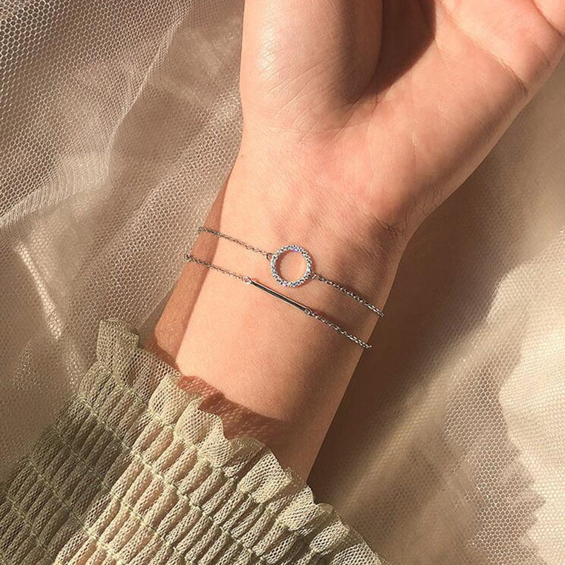 Geometric Double Bracelet