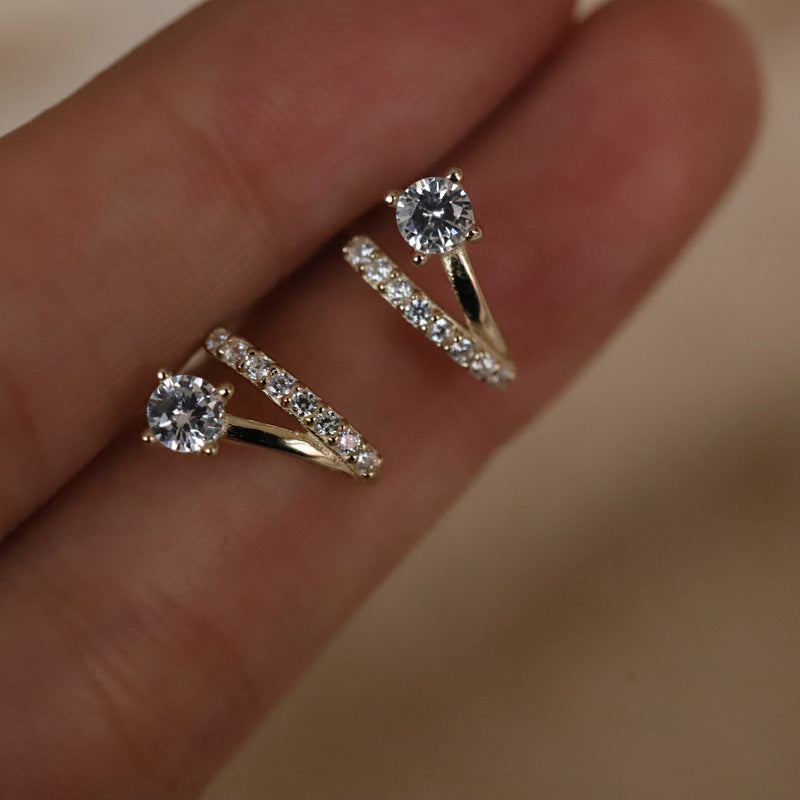 Silver Diamond Earring