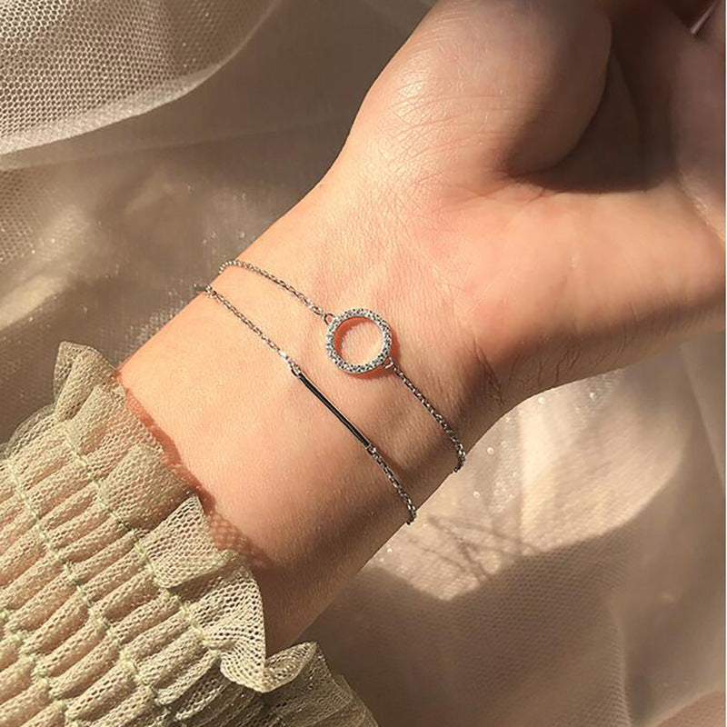 Geometric Double Bracelet