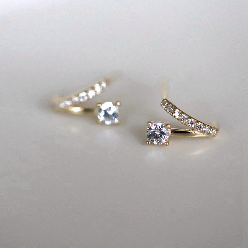 Silver Diamond Earring