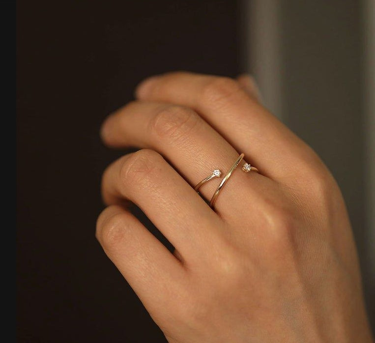 Zircon Flower Ring