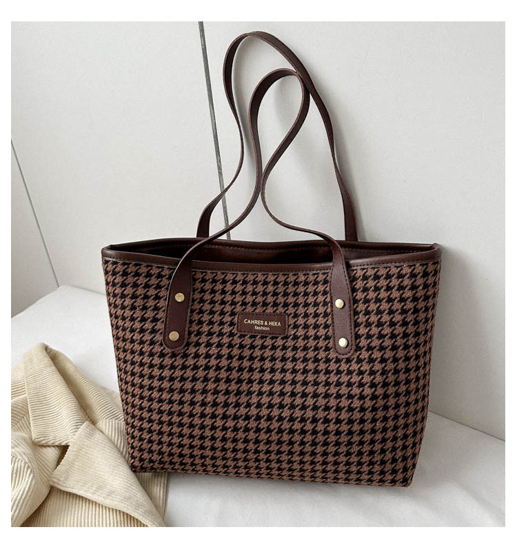 Houndstooth Shoulder Bag